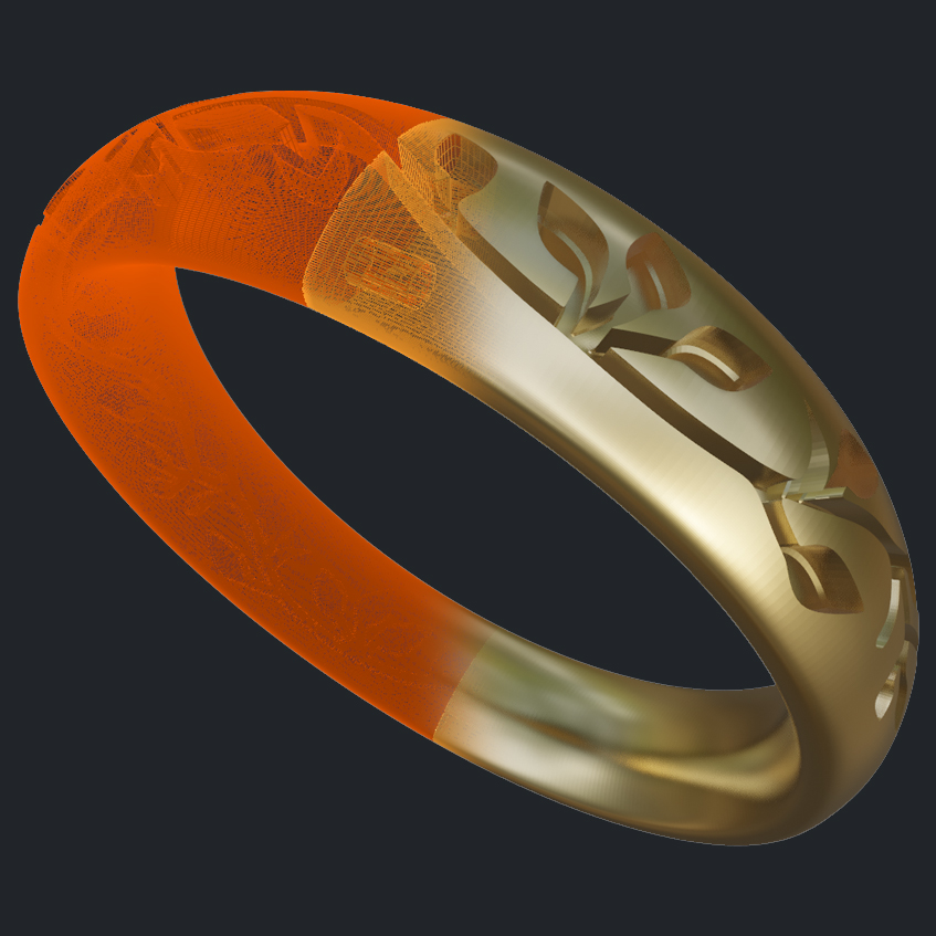 Floridian Signs Floral Etched Band - 3D