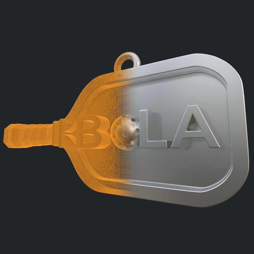 Pickleball Pendant - 3D