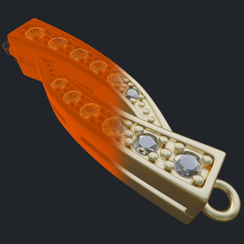 Pearl Necklace Closure - 3D