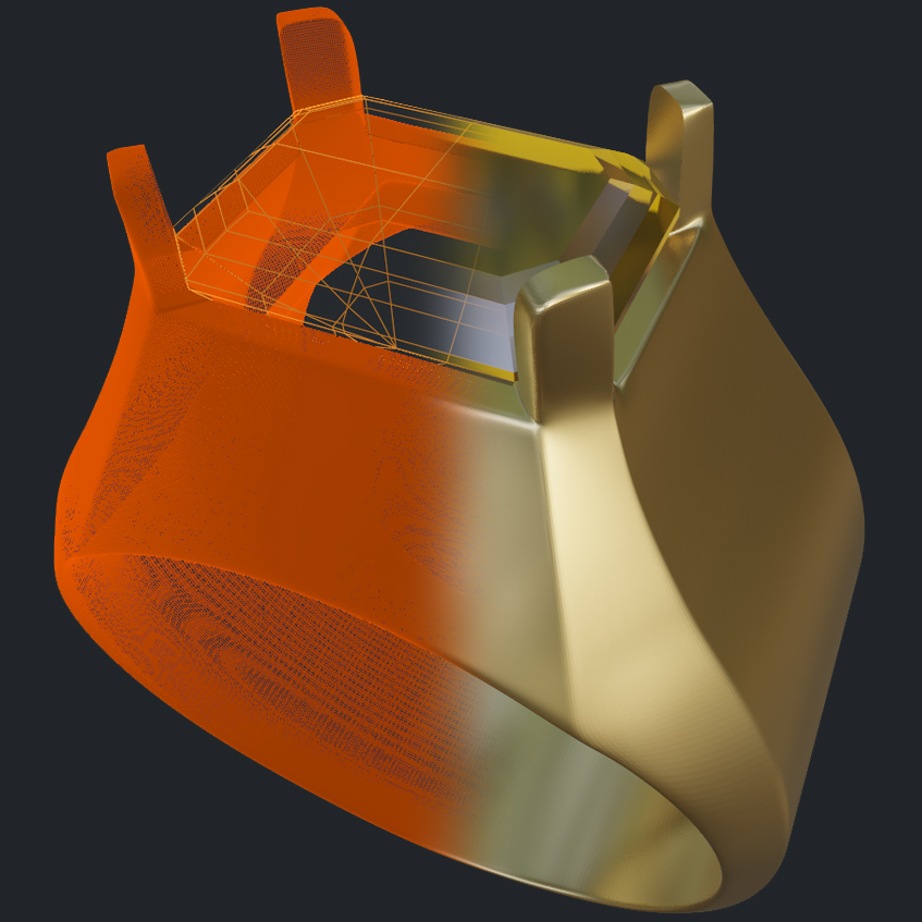 18k Yellow Gold Yellow Sapphire Ring - 3D