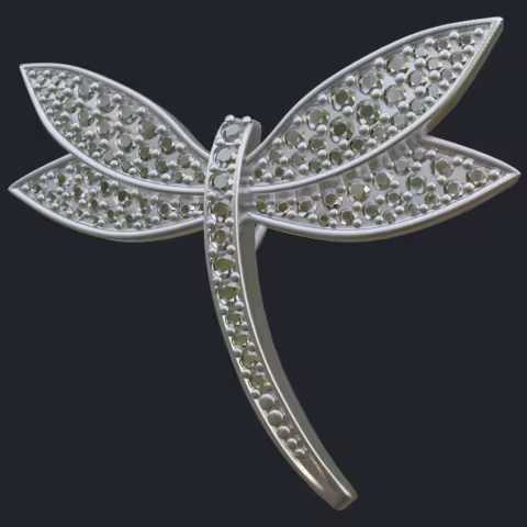 Dragonfly Diamond Pendant - Main