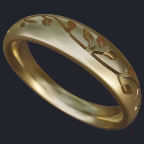 Floridian Signs Floral Etched Band - Main