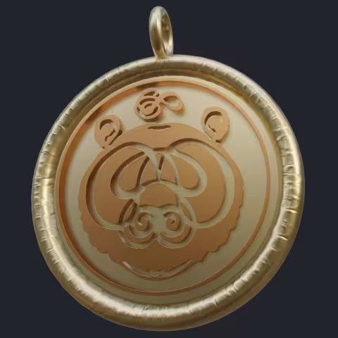 Seal Gold Pendant - Main
