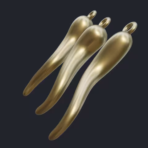 Italian Horn Pendants - Side