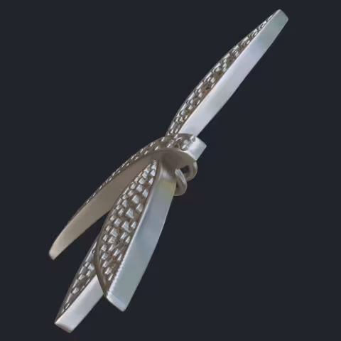 Dragonfly Diamond Pendant - Side