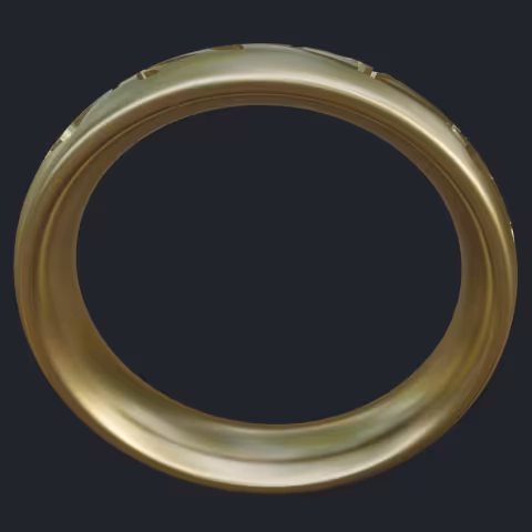 Floridian Signs Floral Etched Band - Profile