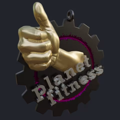 Planet Fitness Pendant - Front