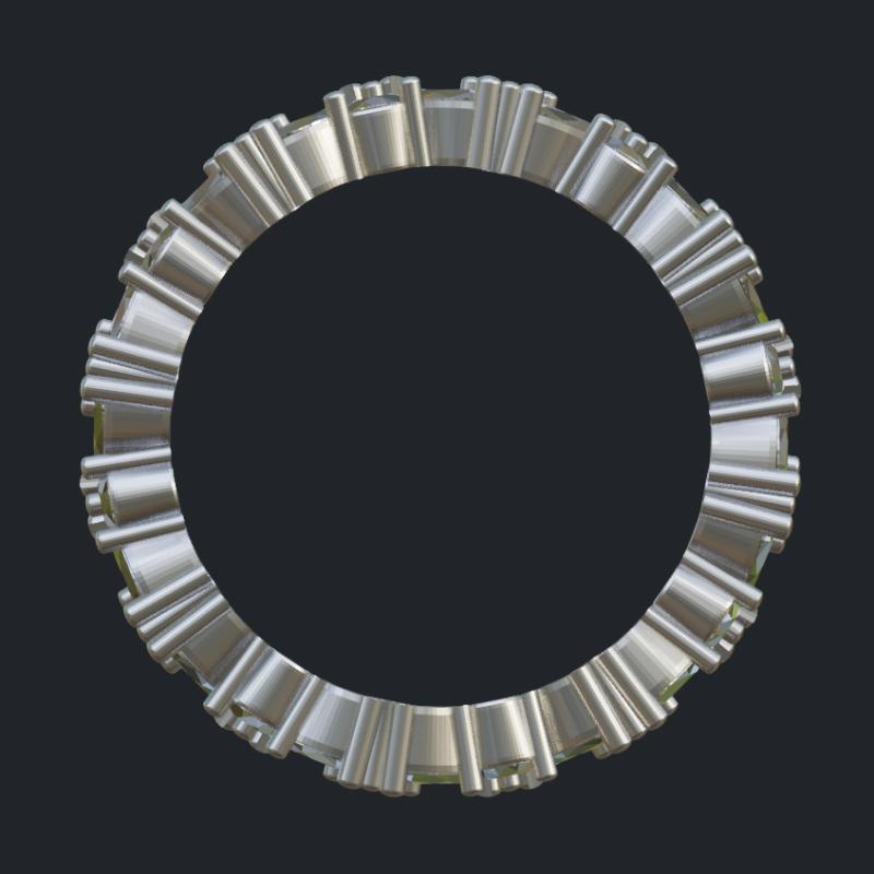 Marquise &amp; Round Diamonds Eternity Band - Profile