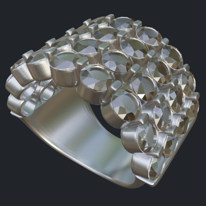 Wide Diamond Half-Band - Main