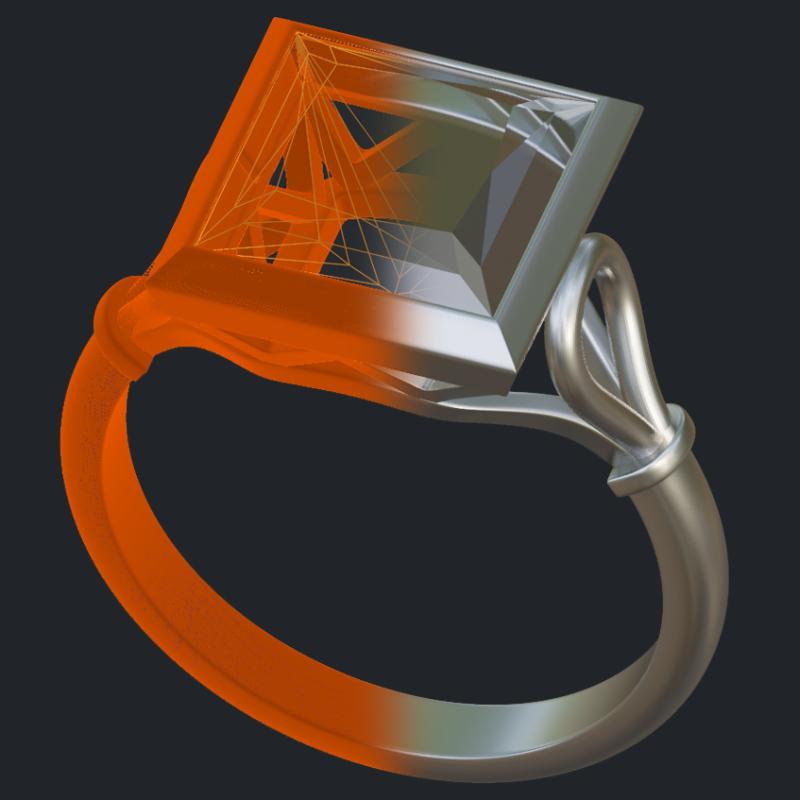 Princess Noose Ring - 3D