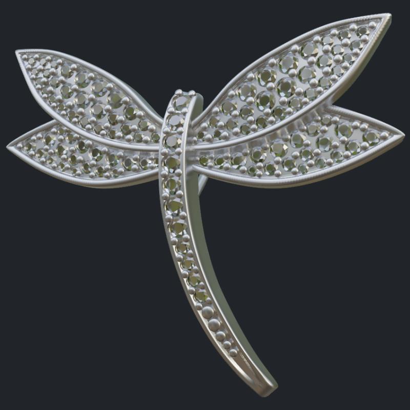 Dragonfly Diamond Pendant - Main