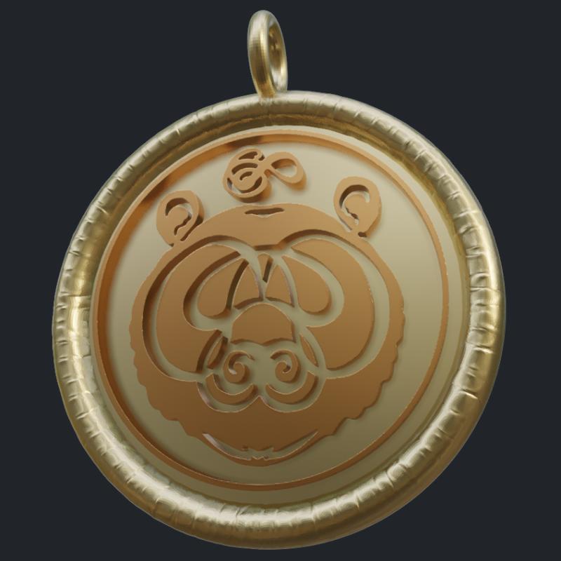 Seal Gold Pendant - Main