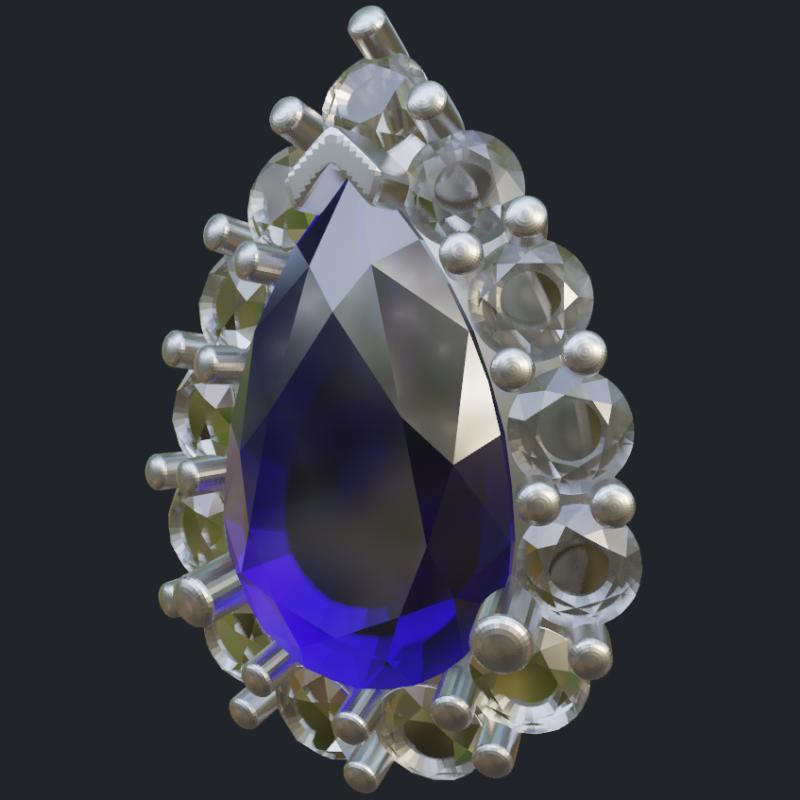 Pear Shape Topaz Pendant - Main