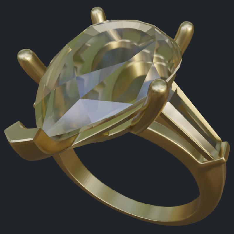 Thicker Pear Shape Ring - Main