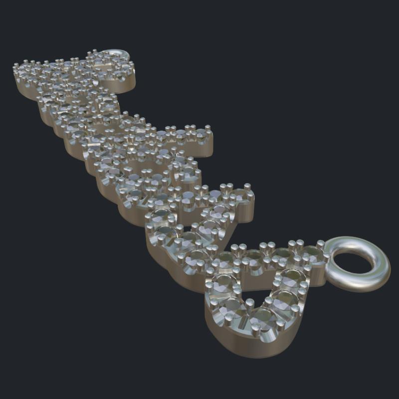 Badass Diamond Pendant In 14k White Gold - Side