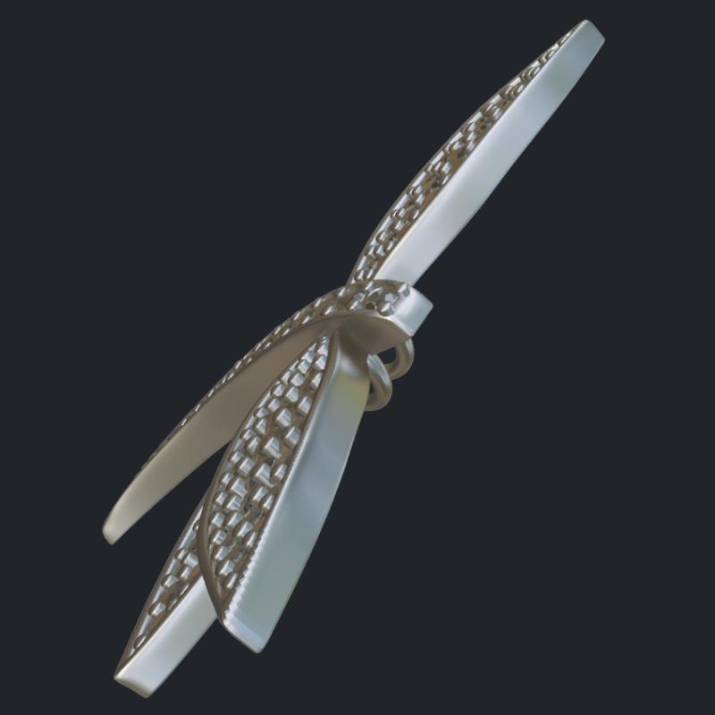 Dragonfly Diamond Pendant - Side