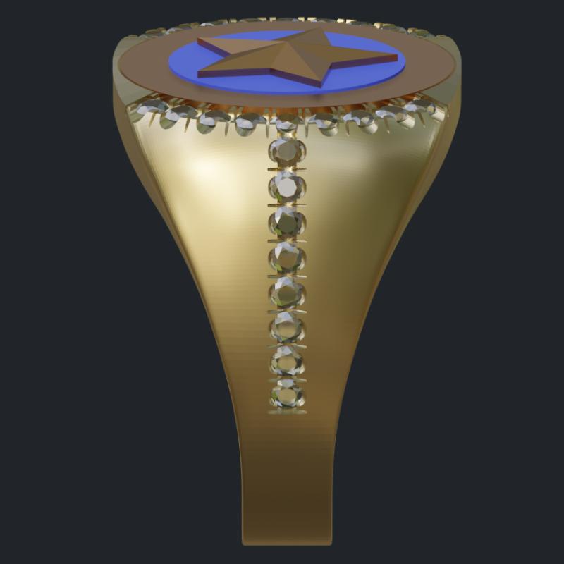 Star Medallion Ring - Side