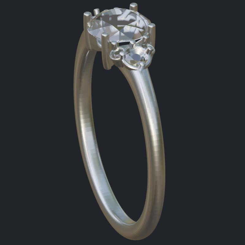 Seven Stones Engagement Ring - Side