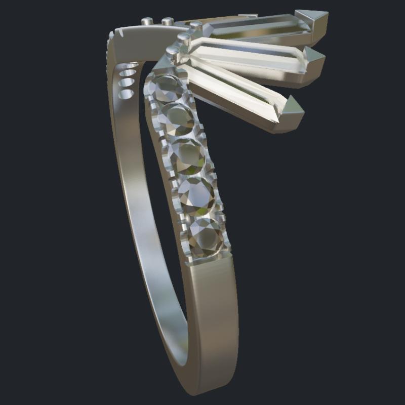 Baguettes Wrap Around Band - Side