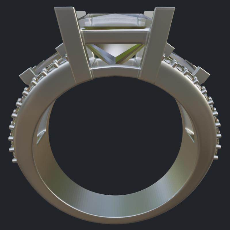 Oval Cut Diamond With Leave Shapes Solitaire - Profile