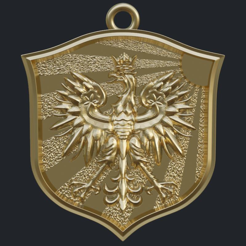 Polish Shield Pendant - Front
