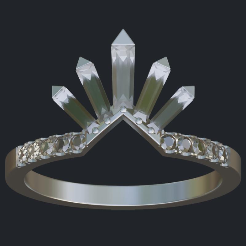 Baguettes Wrap Around Band - Front