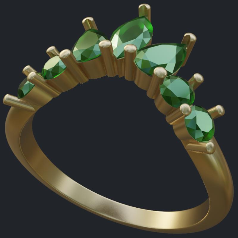 Matching Band to Emerald Ring - Main