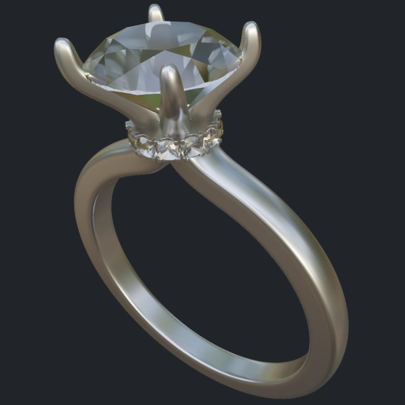 Secret Halo Platinum Ring - Main