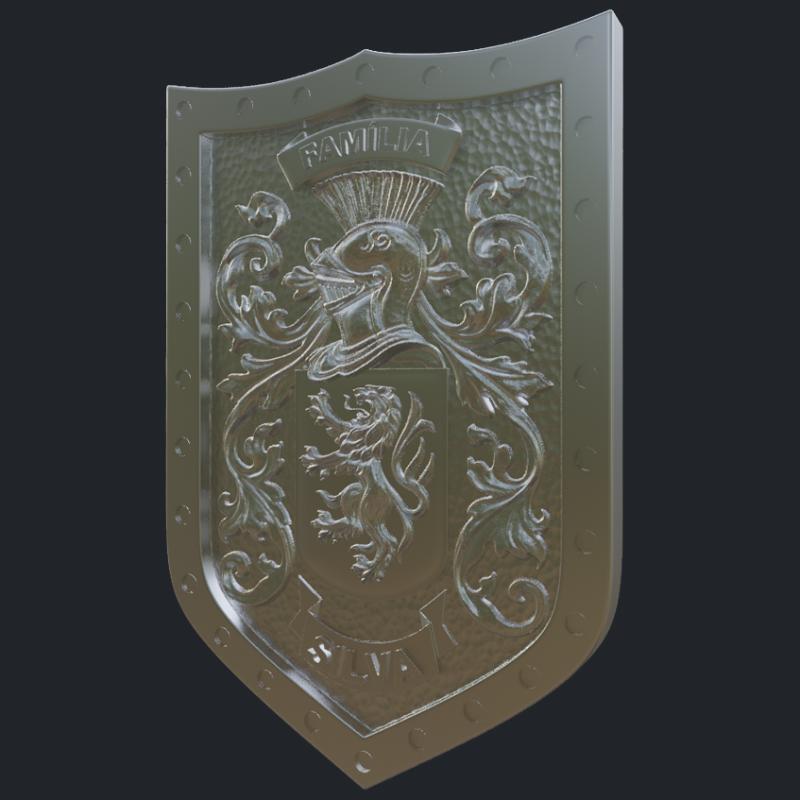 Silva Family Crest Silver Pendant - Main