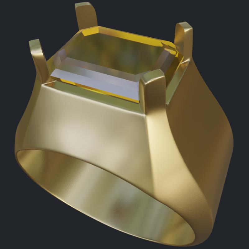 18k Yellow Gold Yellow Sapphire Ring - Main