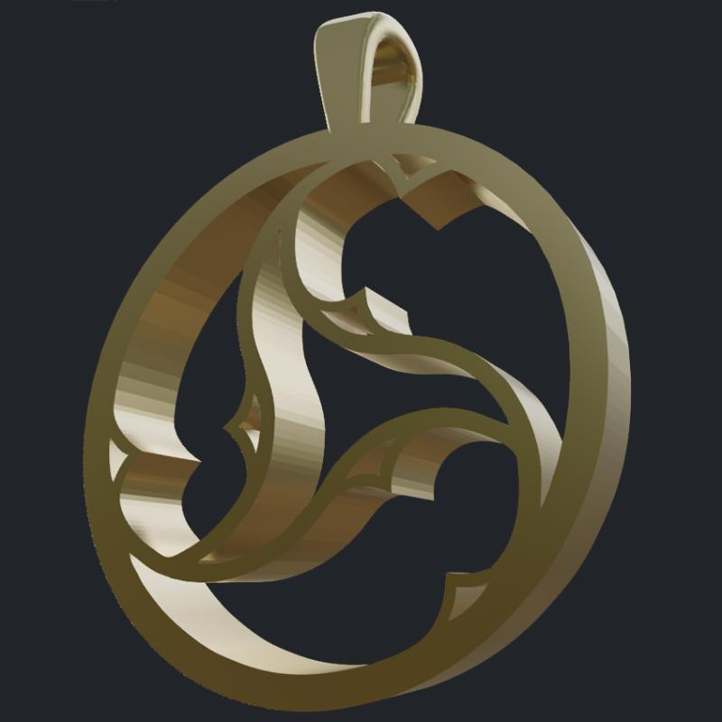 Ornate Circular Pendant - Main