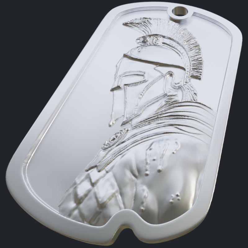 Alexandre Spartan Name Tag Pendant - Main