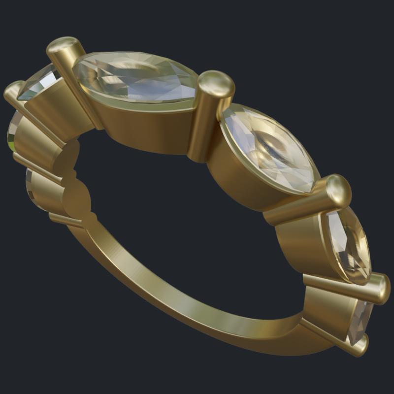 Marquise Diamond Matching Band - Main