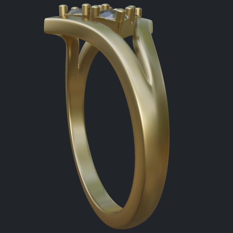 4 Stones Ring - Side