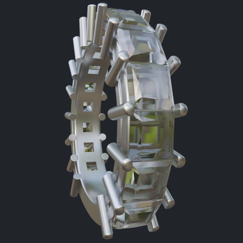 Platinum Princess Eternity Band - Side