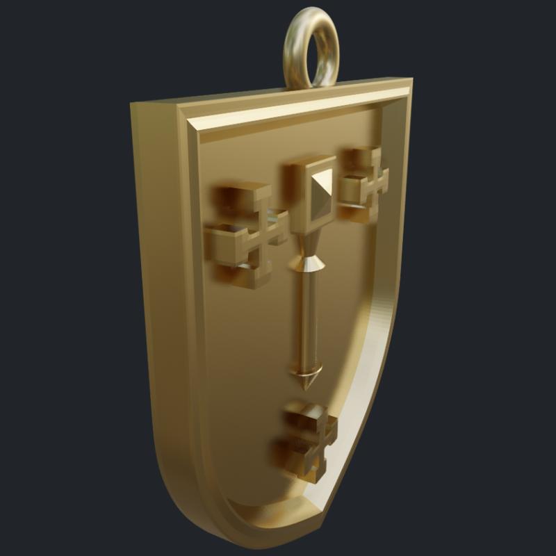 Small Polish Coat Of Arms Pendant - Side