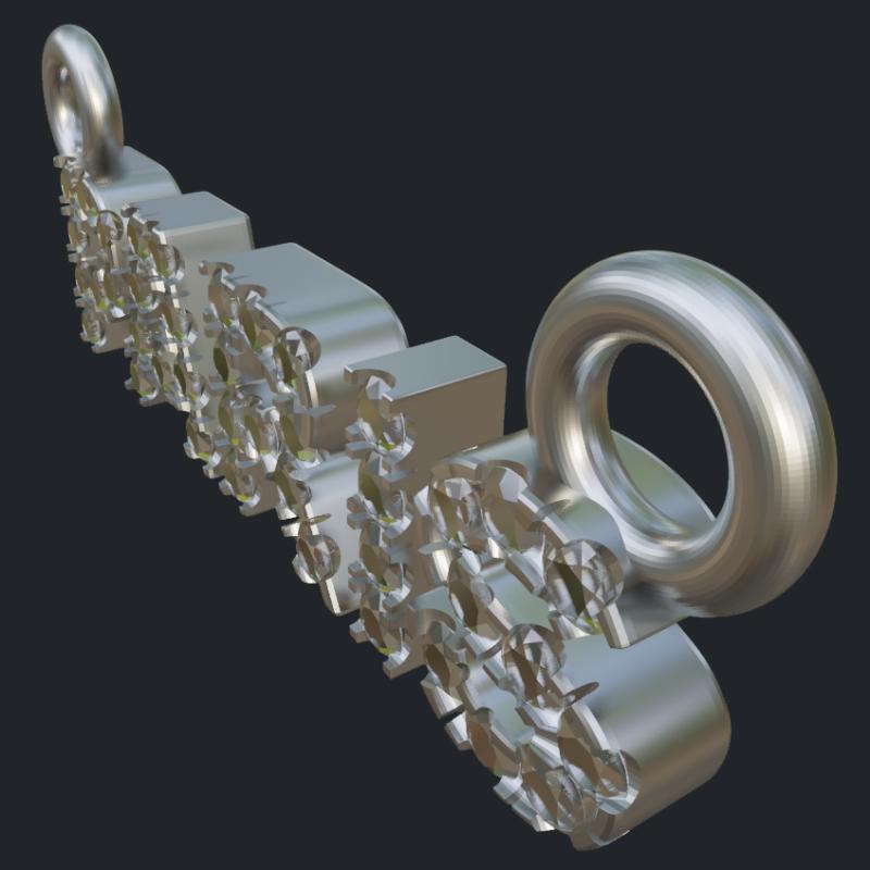 PARIS Name Plate Pendant - Side