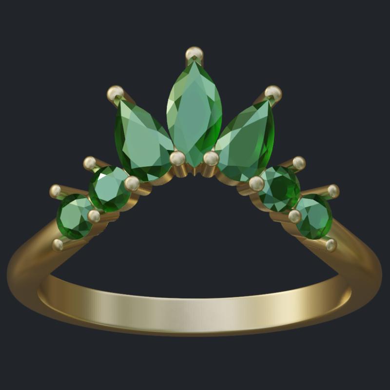 Matching Band to Emerald Ring - Top
