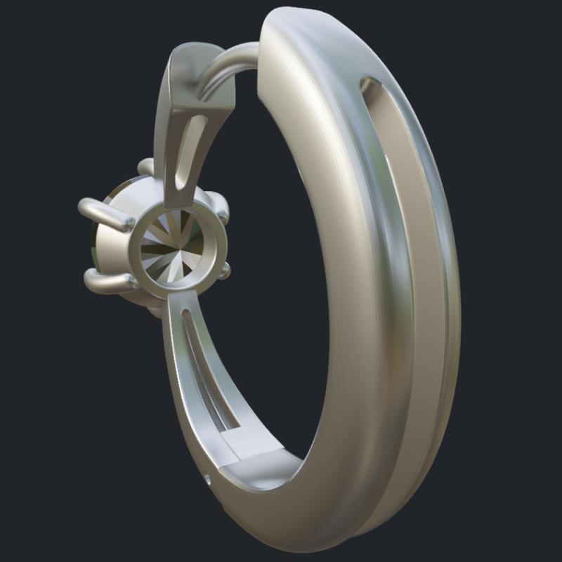 18 mm Tall Diamond Huggie Earrings - Back