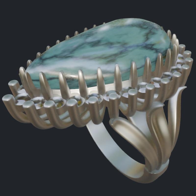 Pear Shape Opal &amp; Diamond Halo Ring - Main