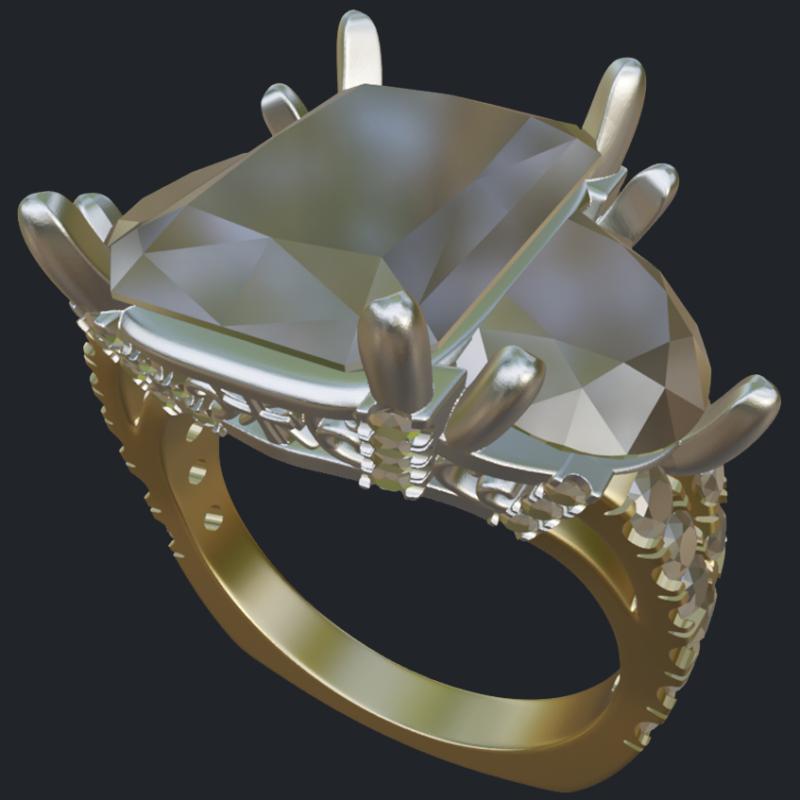 3 Stones Christian Ring - Main