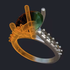 Emerald Ring With Diamond Accents Teaser