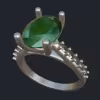 Emerald Ring With Diamond Accents Main