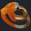 Two Hearts Tricolor Gold Ring - 3D