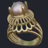 Filigree Ropes Pearl Ring - Main
