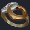 Two Hearts Tricolor Gold Ring - Main