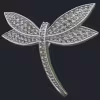 Dragonfly Diamond Pendant - Main
