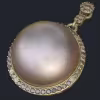 Mabe Pearl Diamond Halo Pendant - Main
