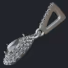 Pear Shape Diamond Halo Pendant - Profile