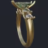 Engagement Ring with Shared Prongs for Side Stones - Side